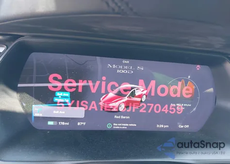 2018 Tesla Model S 100D/75D/P100D из США, поврежденный, VIN 5YJSA1E23JF270459